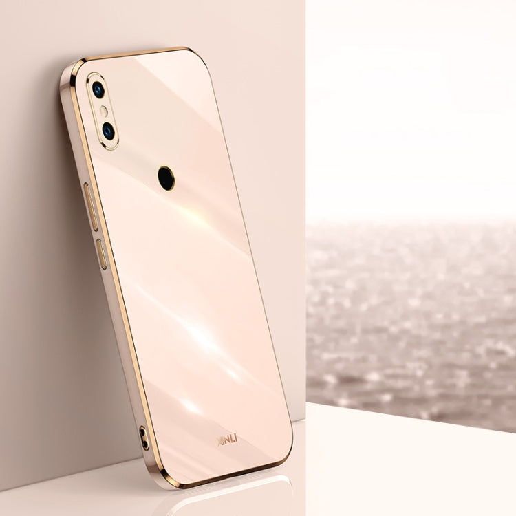 For Xiaomi Mi 8 XINLI Straight 6D Plating Gold Edge TPU Shockproof Case