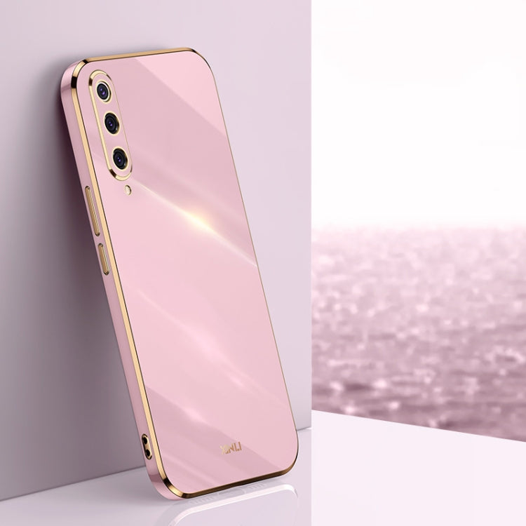 For Xiaomi Mi 9 XINLI Straight 6D Plating Gold Edge TPU Shockproof Case