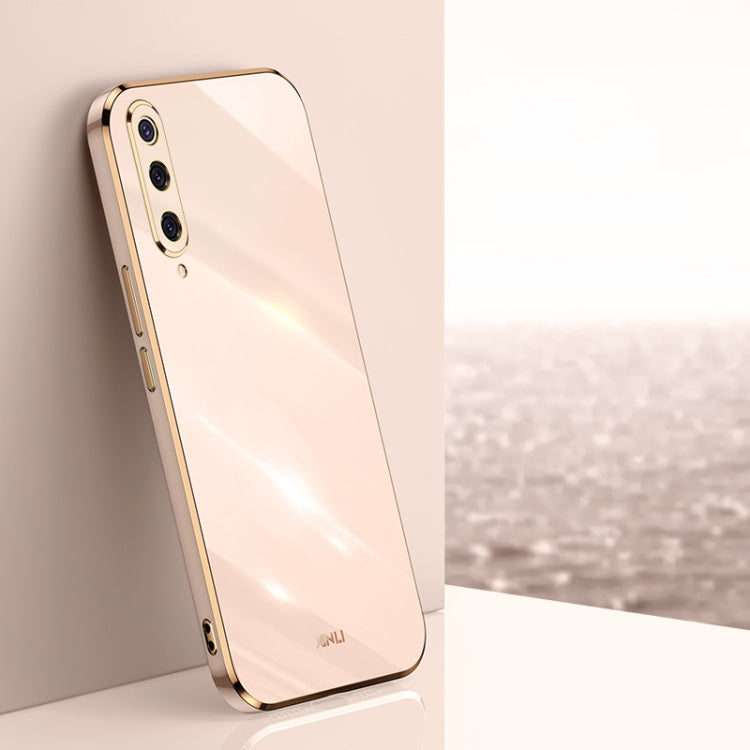 For Xiaomi Mi 9 XINLI Straight 6D Plating Gold Edge TPU Shockproof Case