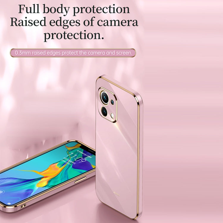 For Xiaomi Mi 11 XINLI Straight 6D Plating Gold Edge TPU Shockproof Case