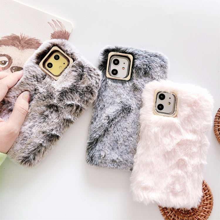 For iPhone 11 Pro Max Solid Color Plush Phone Protect Case