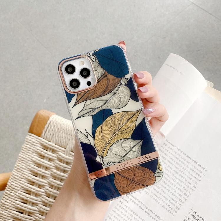For iPhone 11 High Translucent Electroplating Flower Pattern TPU + PC Shockproof Case