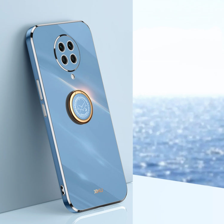 For Xiaomi Redmi K30 Pro XINLI Straight 6D Plating Gold Edge TPU Shockproof Case with Ring Holder