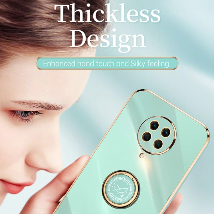 For Xiaomi Redmi K30 Pro XINLI Straight 6D Plating Gold Edge TPU Shockproof Case with Ring Holder