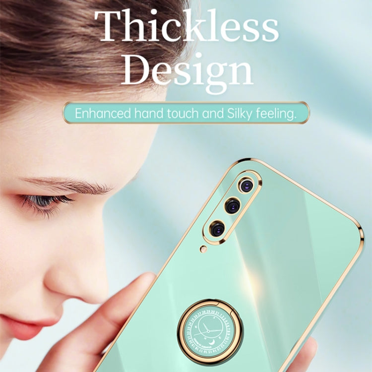 For Xiaomi Mi 9 XINLI Straight 6D Plating Gold Edge TPU Shockproof Case with Ring Holder