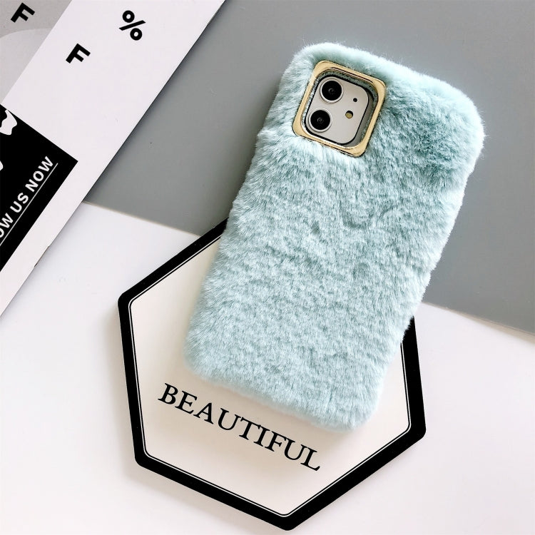 For iPhone 11 Solid Color Plush Phone Protect Case