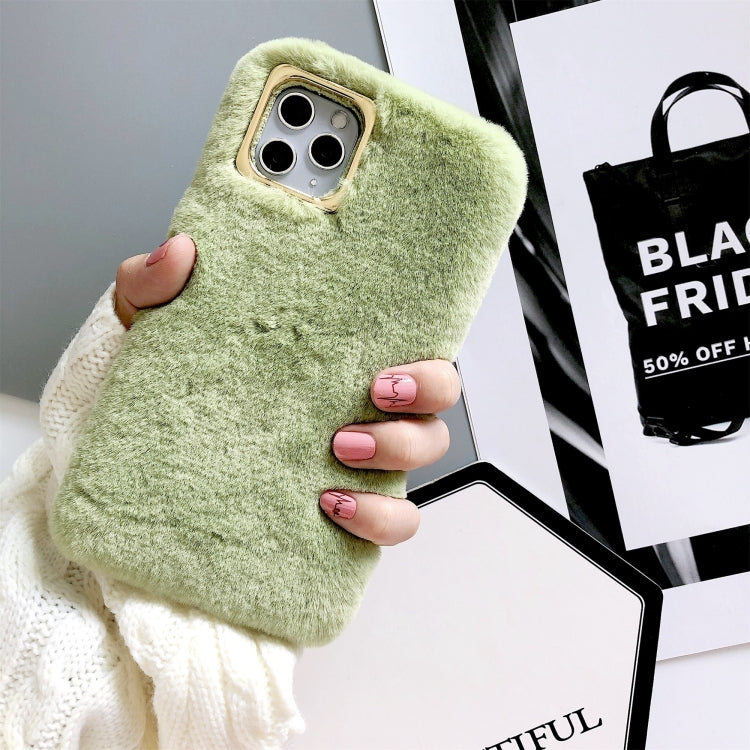 For iPhone 11 Pro Solid Color Plush Phone Protect Case