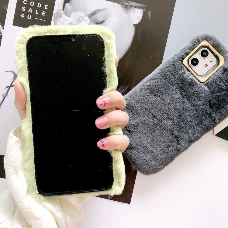 For iPhone 11 Pro Max Solid Color Plush Phone Protect Case