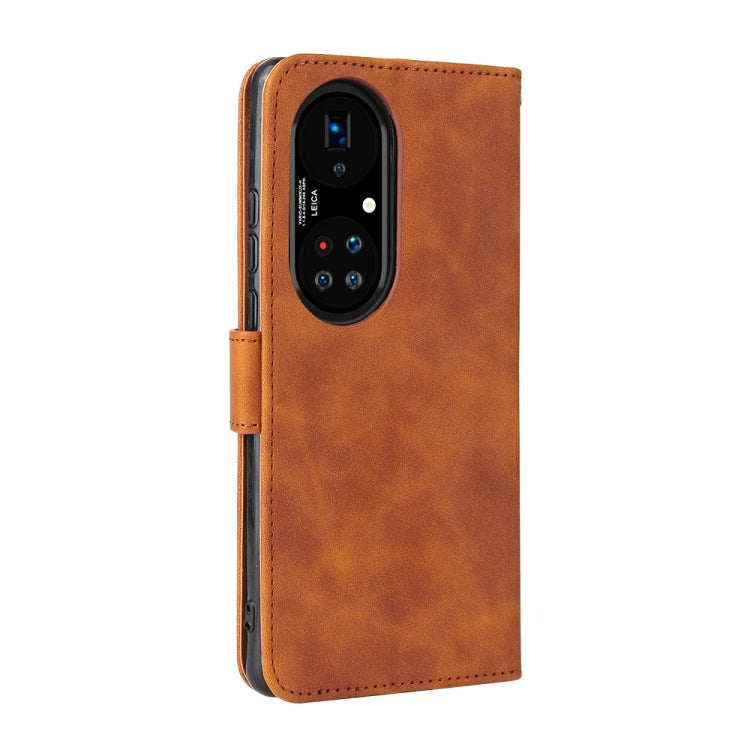 For Huawei P50 Solid Color Skin Feel Magnetic Buckle Horizontal Flip Calf Texture PU Leather Case with Holder & Card Slots & Wallet