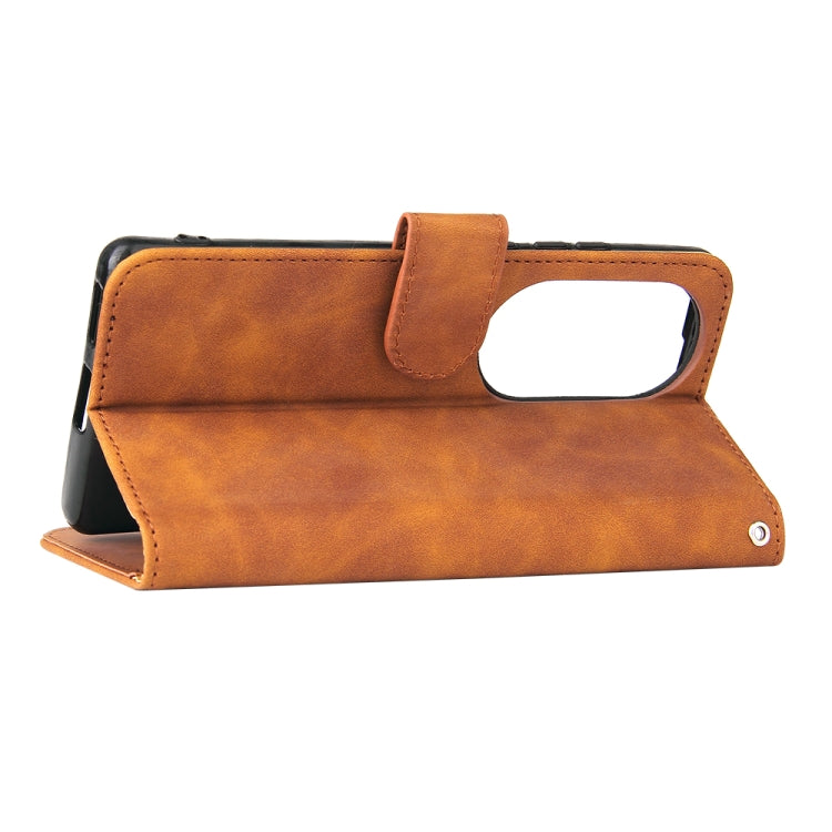 For Huawei P50 Solid Color Skin Feel Magnetic Buckle Horizontal Flip Calf Texture PU Leather Case with Holder & Card Slots & Wallet