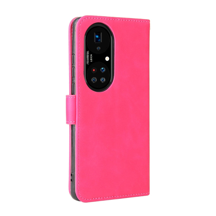 For Huawei P50 Solid Color Skin Feel Magnetic Buckle Horizontal Flip Calf Texture PU Leather Case with Holder & Card Slots & Wallet