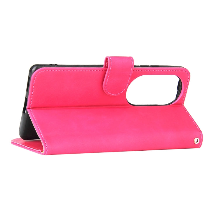 For Huawei P50 Solid Color Skin Feel Magnetic Buckle Horizontal Flip Calf Texture PU Leather Case with Holder & Card Slots & Wallet