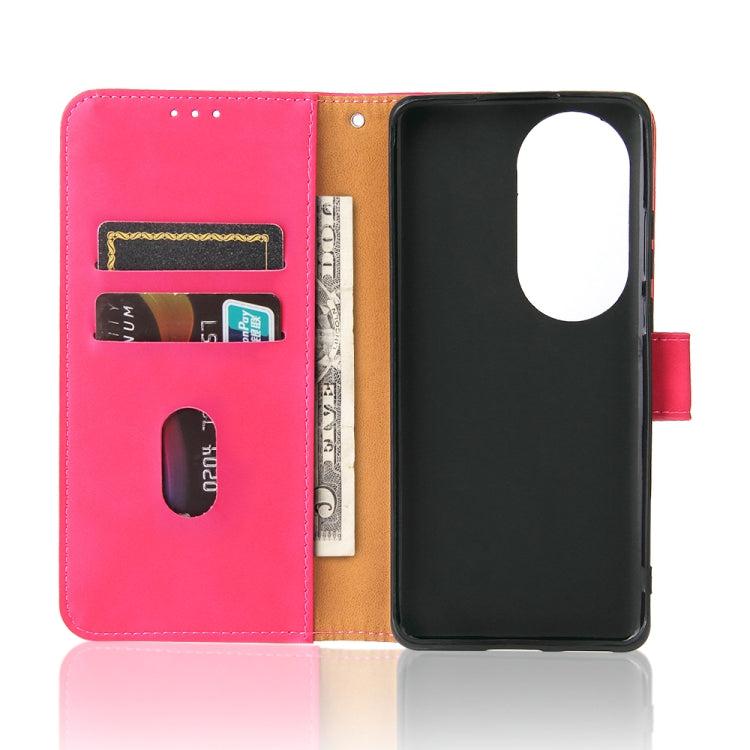 For Huawei P50 Solid Color Skin Feel Magnetic Buckle Horizontal Flip Calf Texture PU Leather Case with Holder & Card Slots & Wallet