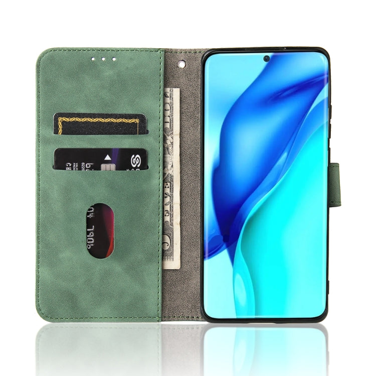 For Huawei P50 Solid Color Skin Feel Magnetic Buckle Horizontal Flip Calf Texture PU Leather Case with Holder & Card Slots & Wallet