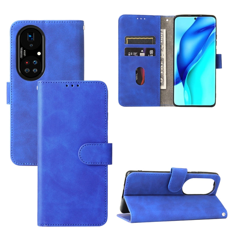 For Huawei P50 Solid Color Skin Feel Magnetic Buckle Horizontal Flip Calf Texture PU Leather Case with Holder & Card Slots & Wallet