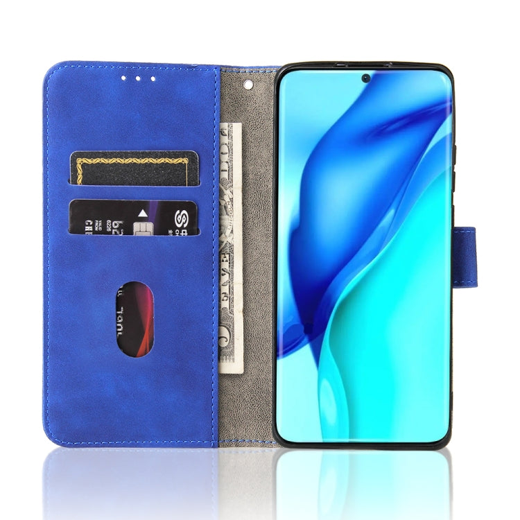 For Huawei P50 Solid Color Skin Feel Magnetic Buckle Horizontal Flip Calf Texture PU Leather Case with Holder & Card Slots & Wallet