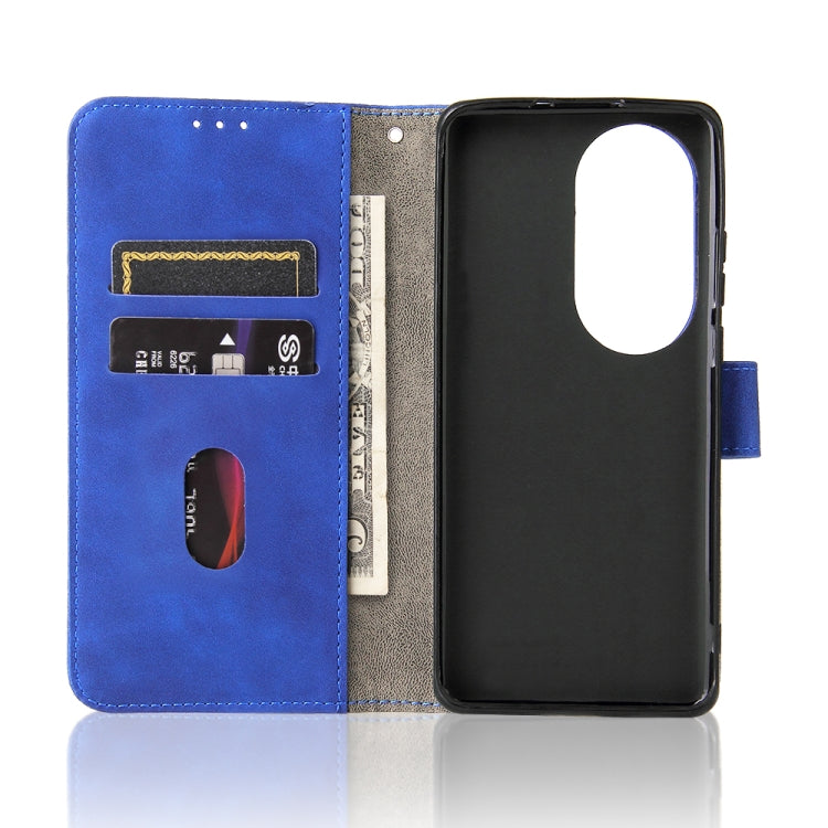 For Huawei P50 Solid Color Skin Feel Magnetic Buckle Horizontal Flip Calf Texture PU Leather Case with Holder & Card Slots & Wallet