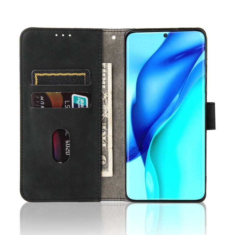 For Huawei P50 Solid Color Skin Feel Magnetic Buckle Horizontal Flip Calf Texture PU Leather Case with Holder & Card Slots & Wallet