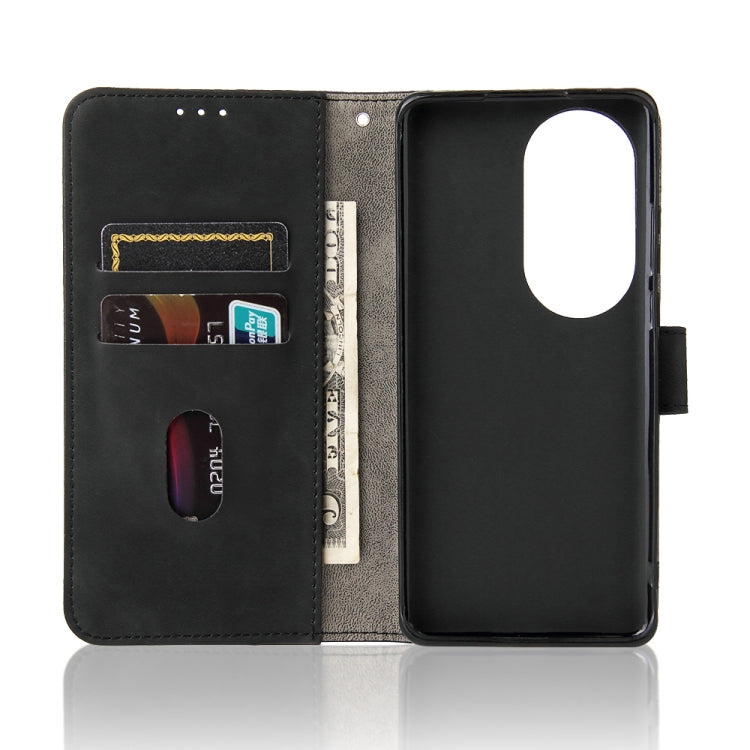 For Huawei P50 Solid Color Skin Feel Magnetic Buckle Horizontal Flip Calf Texture PU Leather Case with Holder & Card Slots & Wallet