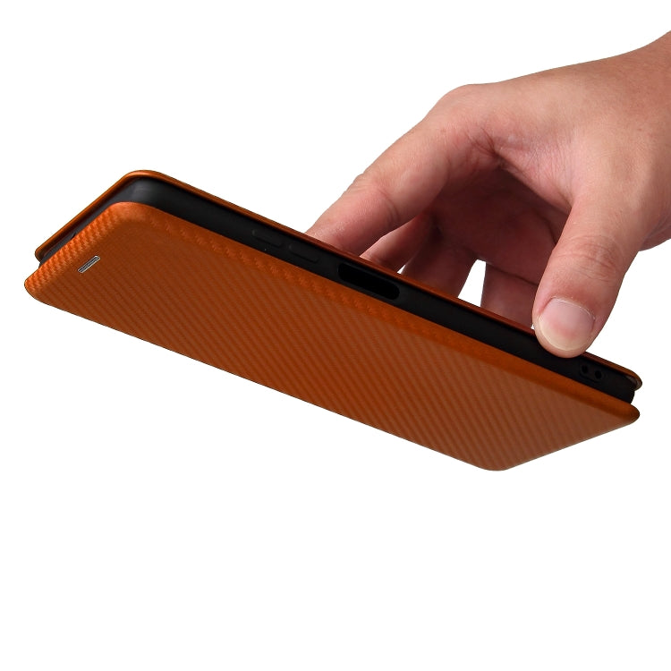 For Blackview A100 Carbon Fiber Texture Horizontal Flip TPU + PC + PU Leather Case with Card Slot