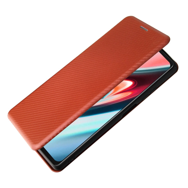 For Blackview A100 Carbon Fiber Texture Horizontal Flip TPU + PC + PU Leather Case with Card Slot