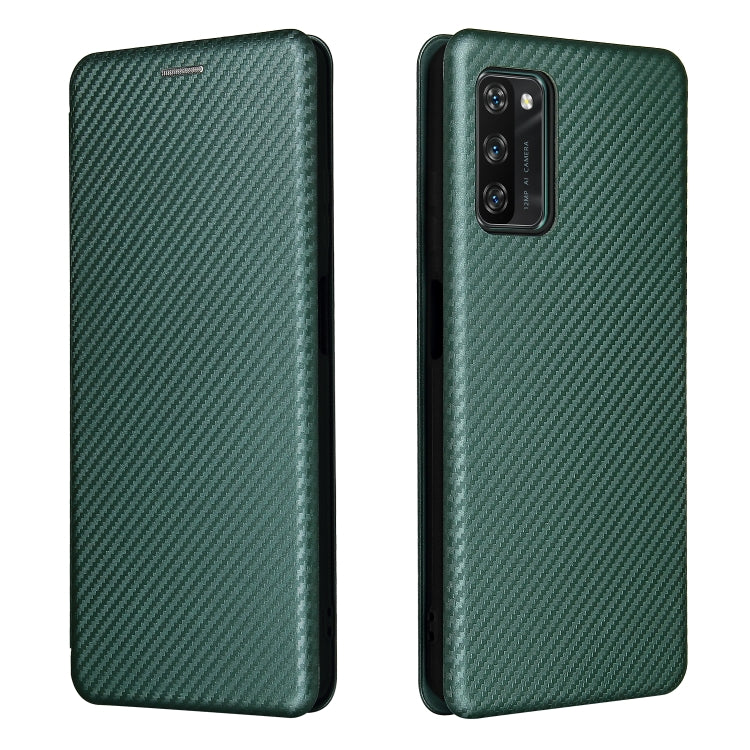 For Blackview A100 Carbon Fiber Texture Horizontal Flip TPU + PC + PU Leather Case with Card Slot