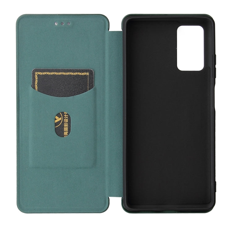 For Blackview A100 Carbon Fiber Texture Horizontal Flip TPU + PC + PU Leather Case with Card Slot