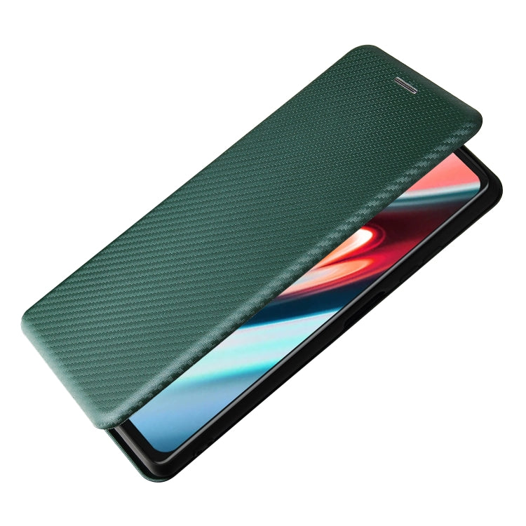 For Blackview A100 Carbon Fiber Texture Horizontal Flip TPU + PC + PU Leather Case with Card Slot