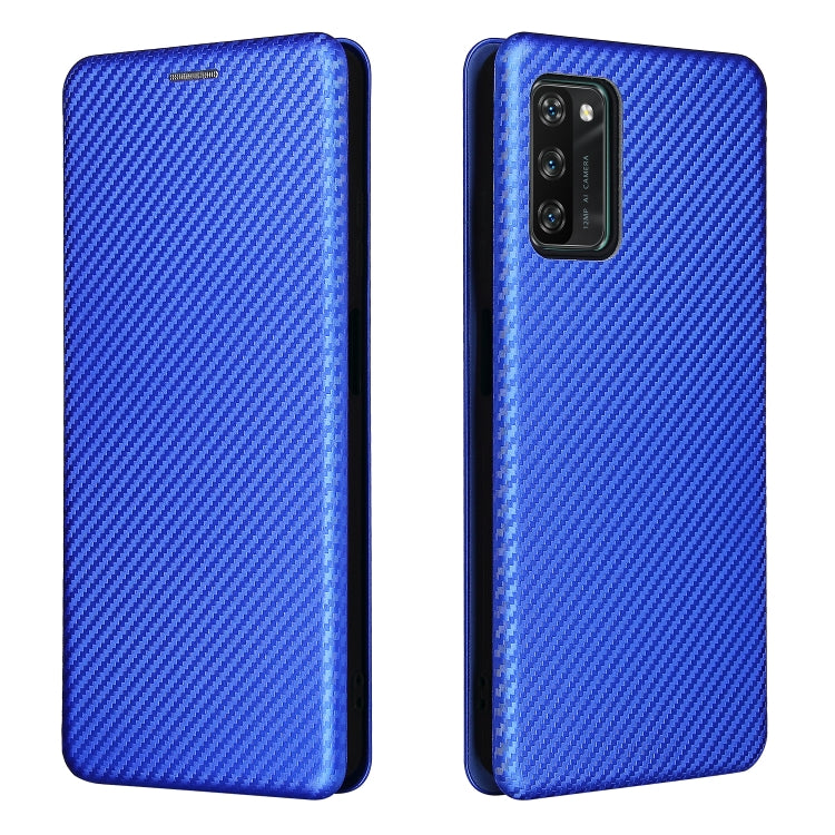 For Blackview A100 Carbon Fiber Texture Horizontal Flip TPU + PC + PU Leather Case with Card Slot