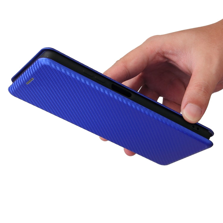 For Blackview A100 Carbon Fiber Texture Horizontal Flip TPU + PC + PU Leather Case with Card Slot