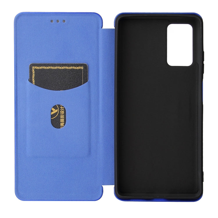 For Blackview A100 Carbon Fiber Texture Horizontal Flip TPU + PC + PU Leather Case with Card Slot