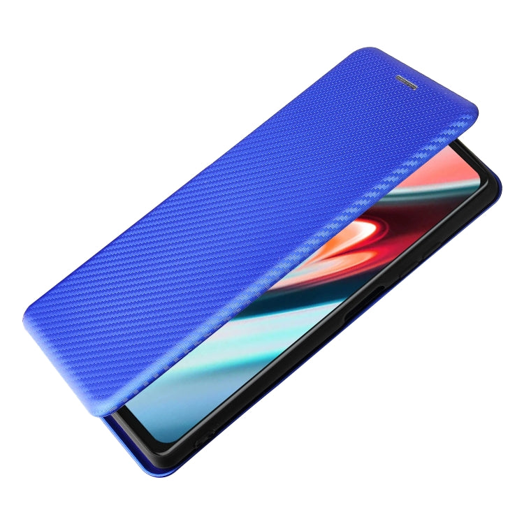 For Blackview A100 Carbon Fiber Texture Horizontal Flip TPU + PC + PU Leather Case with Card Slot