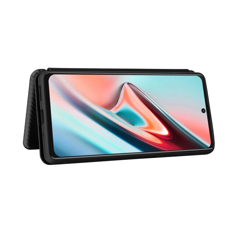 For Blackview A100 Carbon Fiber Texture Horizontal Flip TPU + PC + PU Leather Case with Card Slot