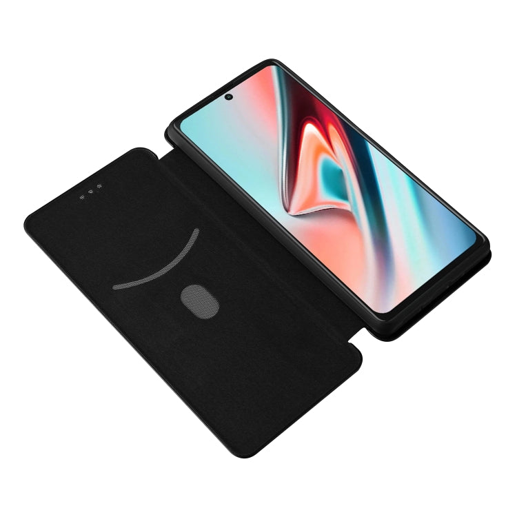 For Blackview A100 Carbon Fiber Texture Horizontal Flip TPU + PC + PU Leather Case with Card Slot