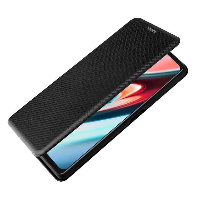 For Blackview A100 Carbon Fiber Texture Horizontal Flip TPU + PC + PU Leather Case with Card Slot