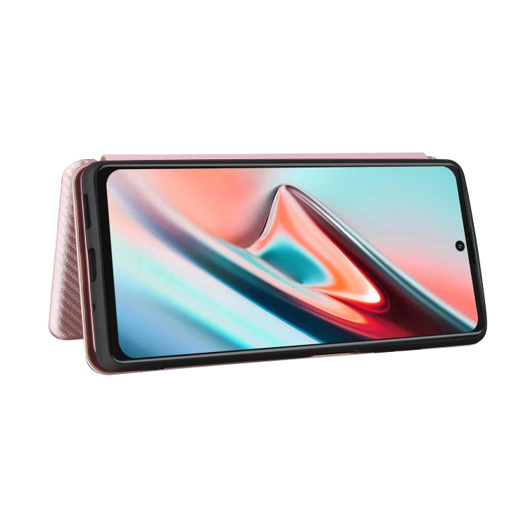 For Blackview A100 Carbon Fiber Texture Horizontal Flip TPU + PC + PU Leather Case with Card Slot
