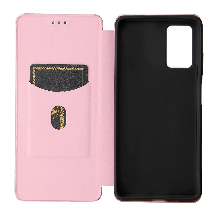 For Blackview A100 Carbon Fiber Texture Horizontal Flip TPU + PC + PU Leather Case with Card Slot