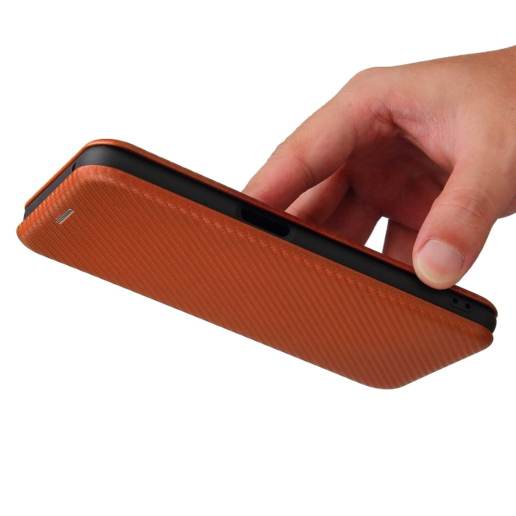 For OnePlus Nord N200 5G Carbon Fiber Texture Horizontal Flip TPU + PC + PU Leather Case with Card Slot