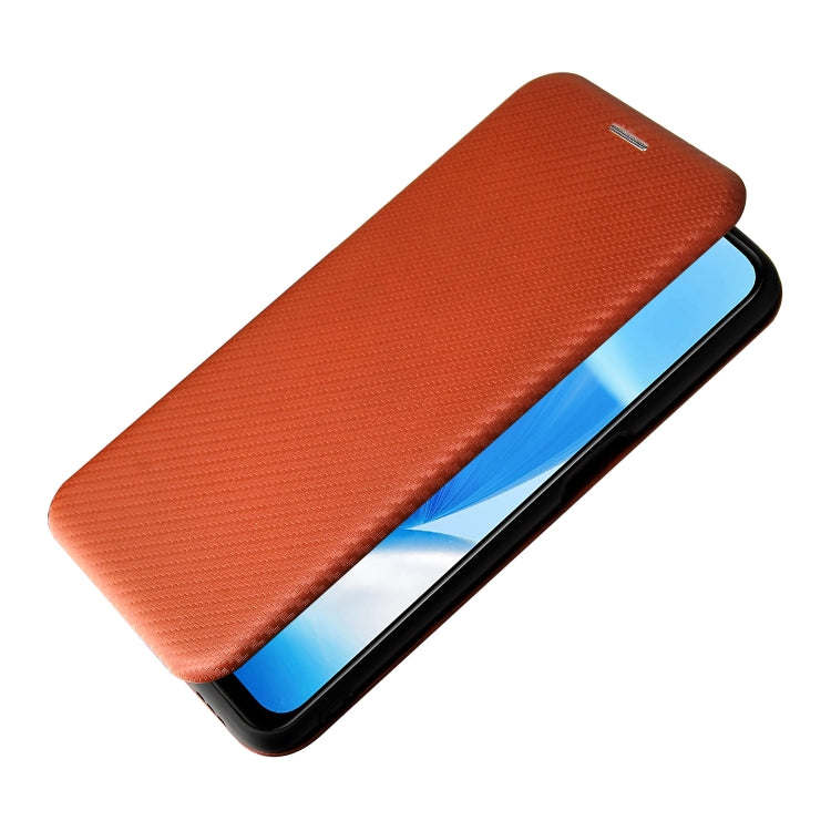 For OnePlus Nord N200 5G Carbon Fiber Texture Horizontal Flip TPU + PC + PU Leather Case with Card Slot