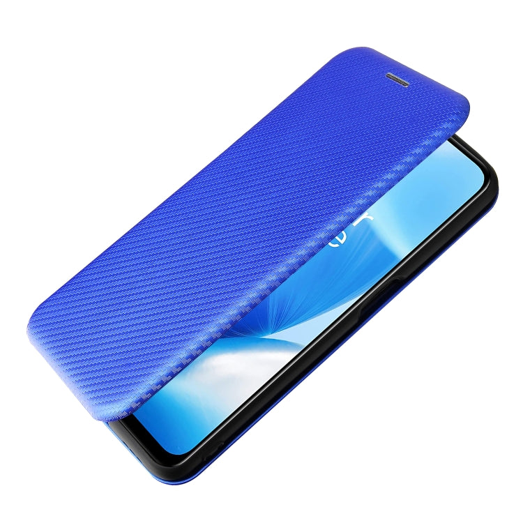 For OnePlus Nord N200 5G Carbon Fiber Texture Horizontal Flip TPU + PC + PU Leather Case with Card Slot