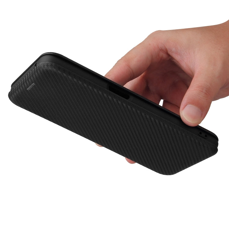 For OnePlus Nord N200 5G Carbon Fiber Texture Horizontal Flip TPU + PC + PU Leather Case with Card Slot