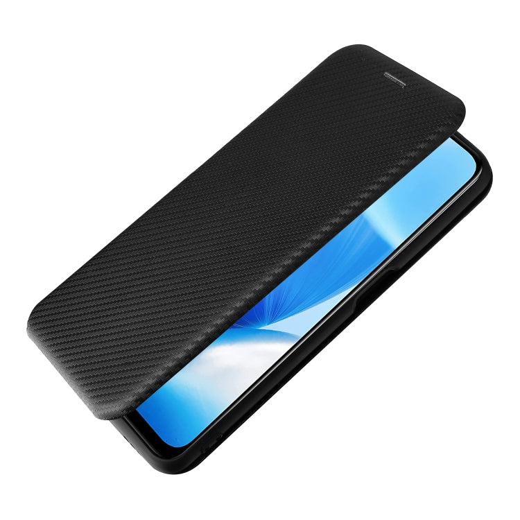 For OnePlus Nord N200 5G Carbon Fiber Texture Horizontal Flip TPU + PC + PU Leather Case with Card Slot