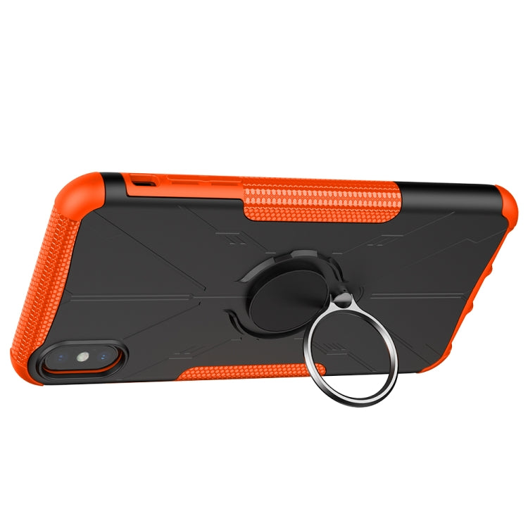 For iPhone XS Max Armor Bear Shockproof PC + TPU Protective Case with Ring Holder