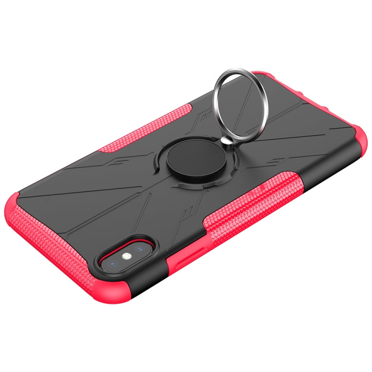 For iPhone XS Max Armor Bear Shockproof PC + TPU Protective Case with Ring Holder