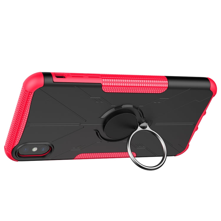 For iPhone XS Max Armor Bear Shockproof PC + TPU Protective Case with Ring Holder