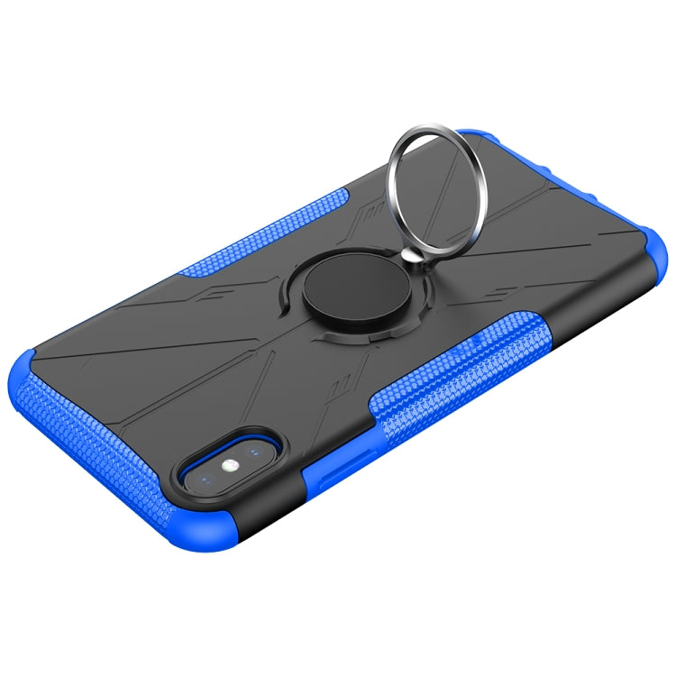 For iPhone XS Max Armor Bear Shockproof PC + TPU Protective Case with Ring Holder