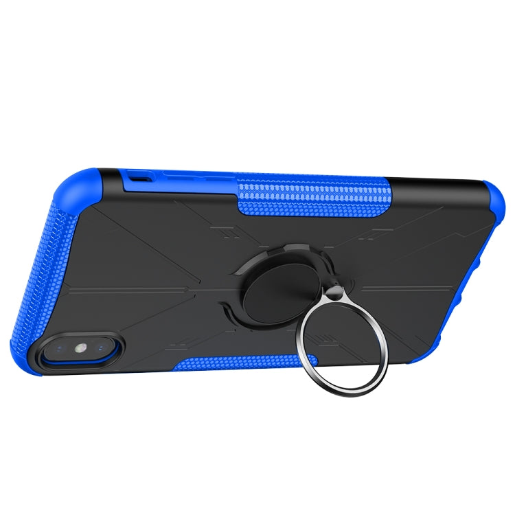 For iPhone XS Max Armor Bear Shockproof PC + TPU Protective Case with Ring Holder