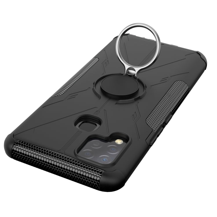 For Infinix Hot 10s Armor Bear Shockproof PC + TPU Protective Case with Ring Holder