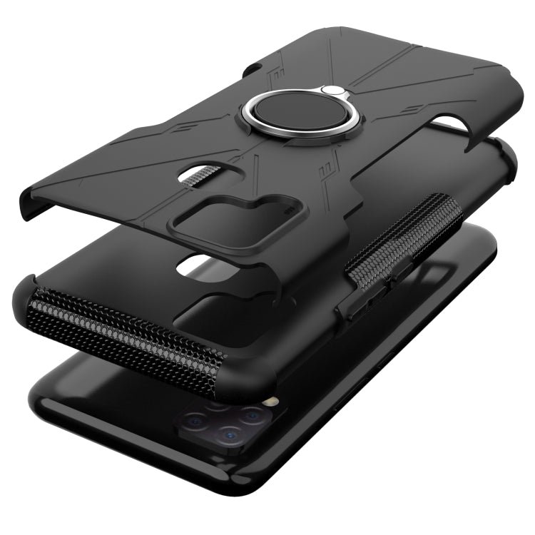 For Infinix Hot 10s Armor Bear Shockproof PC + TPU Protective Case with Ring Holder