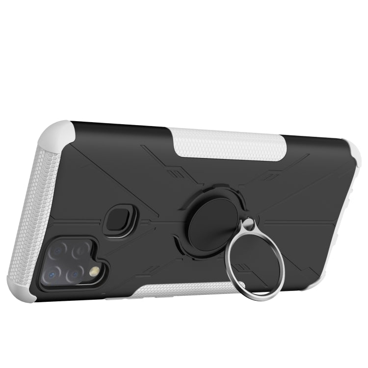 For Infinix Hot 10s Armor Bear Shockproof PC + TPU Protective Case with Ring Holder